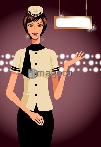 portrait of air hostess