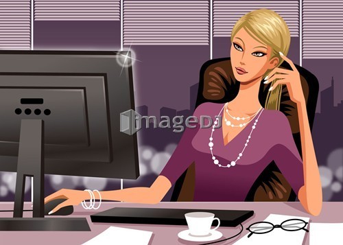 Businesswoman Using Laptop Computer