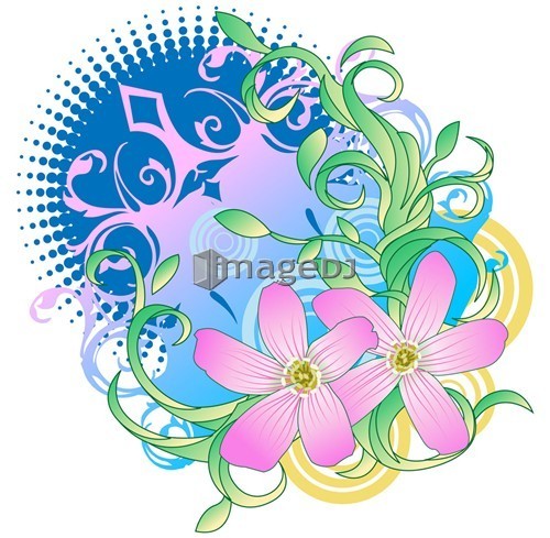 Two pink flower design