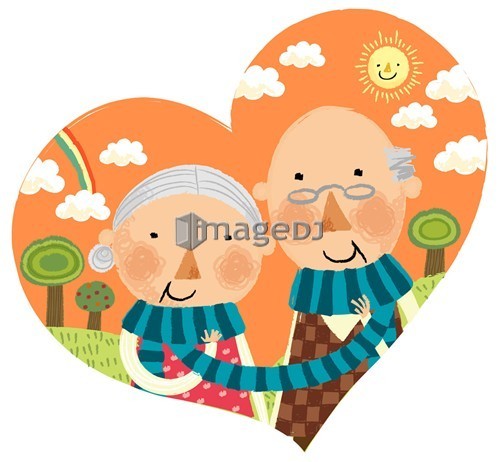 portrait of happy elderly couple