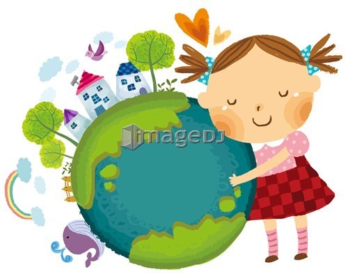 Girl loving the earth