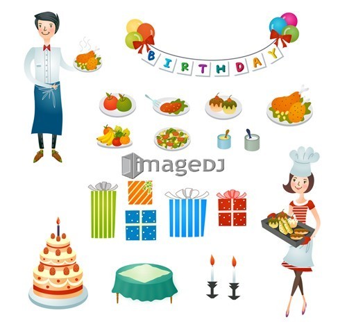 Couple making Preparation of birthday