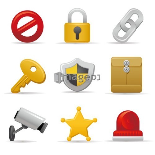 Security and safety icon set