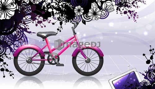 Bicycle with flora design