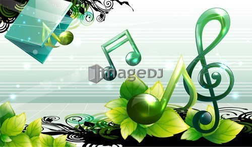 Musical note vector