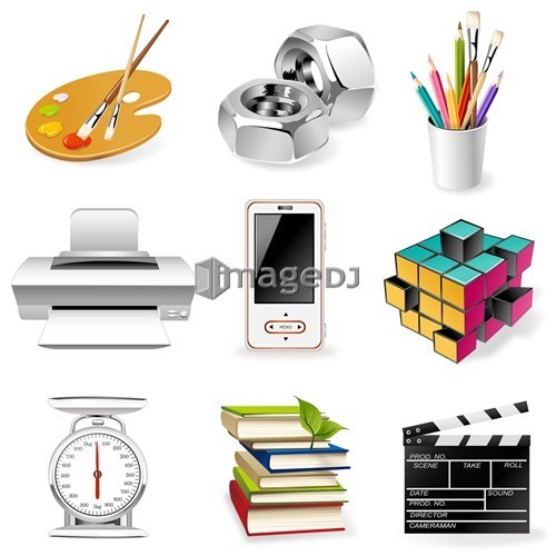 office supply icon set