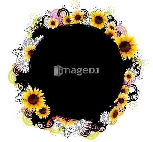 Oval Shape with flora design