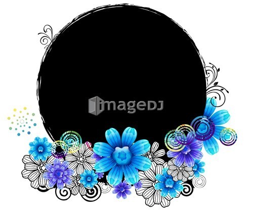 Oval Shape with flora design