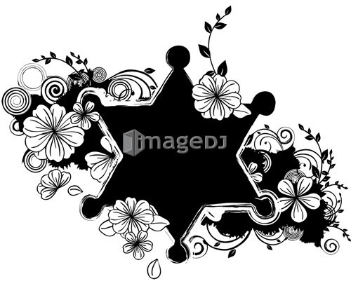 Star shape with flora design