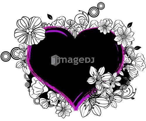 Heart shape with flora design