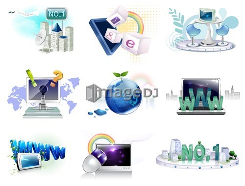 Electronics gadgets and web icon set