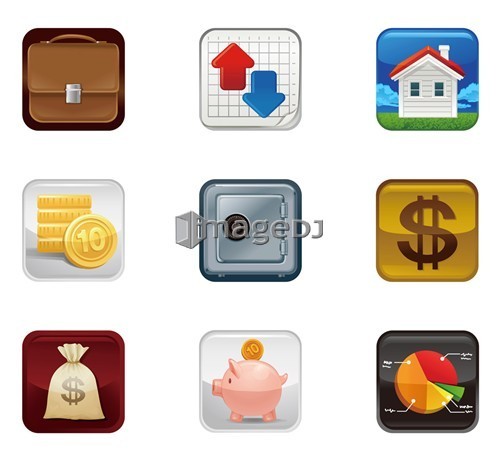 Finance saving Icon set