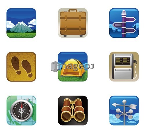 Travel set icon