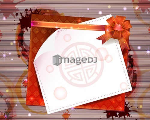 Chinese card with good fortune symbol